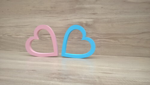 Corações Chá de Revelação Boy Girl 10 cm