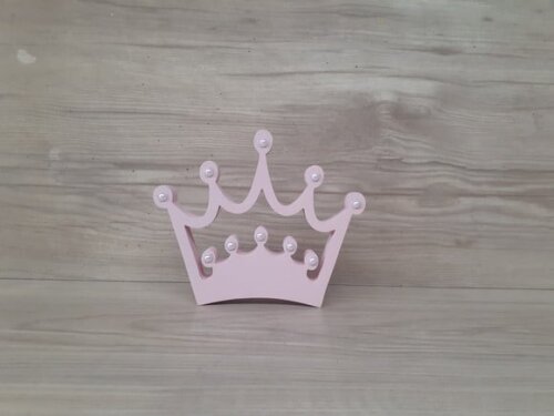 Coroa Em Mdf Com Aplicação De Strass Ou Pérola - 10 Cm