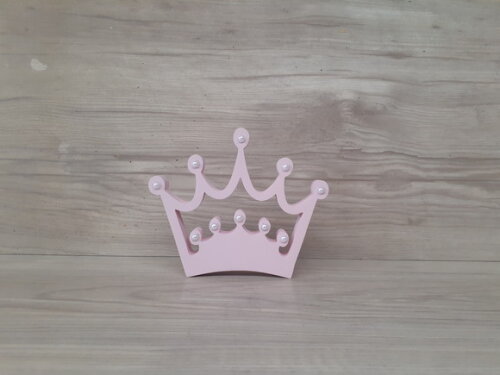 Coroa Em Mdf Com Aplicação De Strass Ou Pérola - 10 Cm
