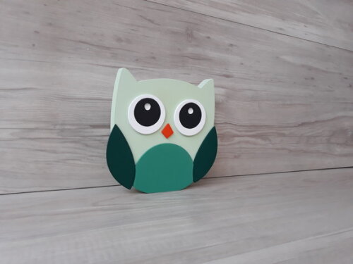 Coruja de mesa em MDF - Decoração Infantil - 8 cm