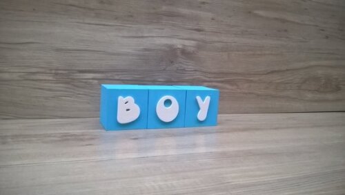 Cubos Chá de Revelação BOY - 6 x 6 x 6 cm