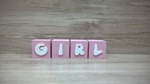 Cubos Chá de Revelação GIRL - 6 x 6 x 6 cm