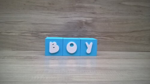 Cubos Chá de Revelação BOY - 6 x 6 x 6 cm