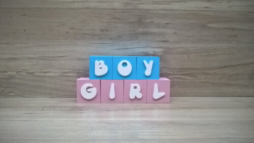 Cubos Chá de Revelação Boy Girl 6cm