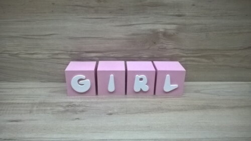 Cubos Chá de Revelação GIRL - 6 x 6 x 6 cm