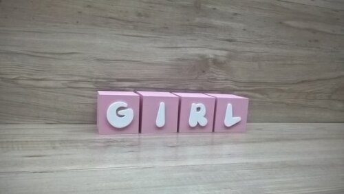 Cubos Chá de Revelação GIRL - 6 x 6 x 6 cm