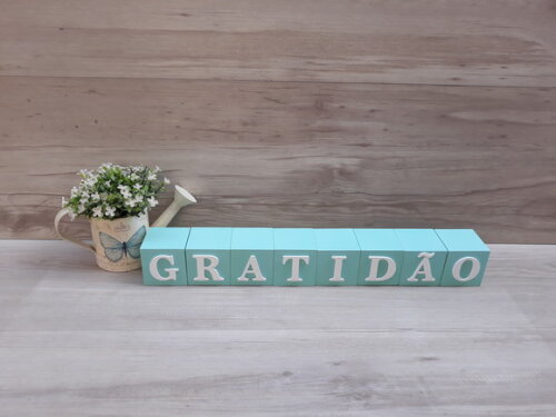 Cubos Decorativos GRATIDÃO - 6 x 6 x 6 cm