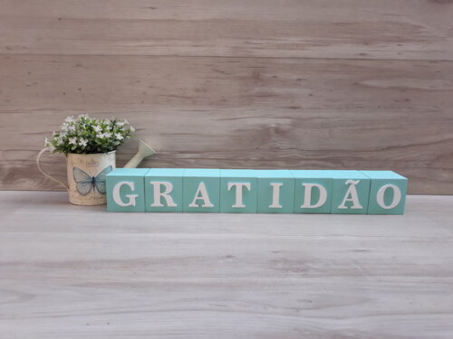 Cubos Decorativos GRATIDÃO - 6 x 6 x 6 cm