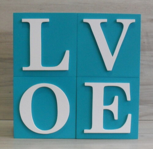 Cubos Decorativos LOVE - 10 x 10 x 10 cm