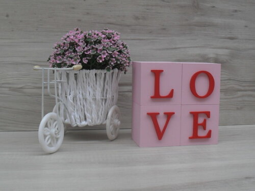 Cubos Decorativos LOVE - 6 x 6 x 6 cm