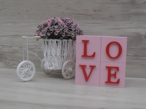 Cubos Decorativos LOVE - 6 x 6 x 6 cm