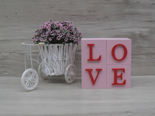 Cubos Decorativos LOVE - 6 x 6 x 6 cm