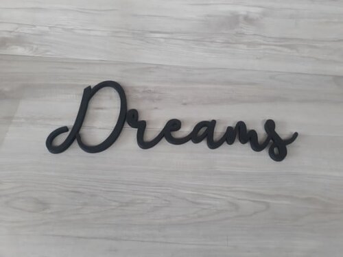 Dreams - Linha SM - palavra de parede em mdf