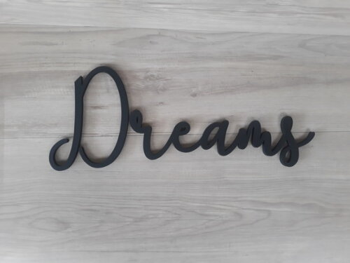 Dreams - Linha SM - palavra de parede em mdf