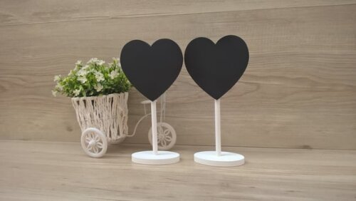 Duo Lousa de Mesa Coração