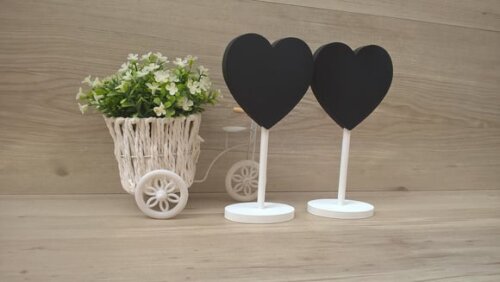 Duo Lousa de Mesa Coração