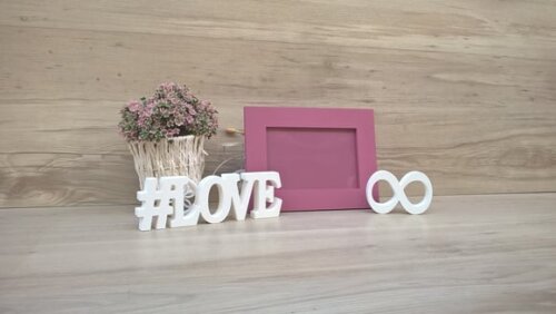 Duo Porta retrato + #LOVE infinito