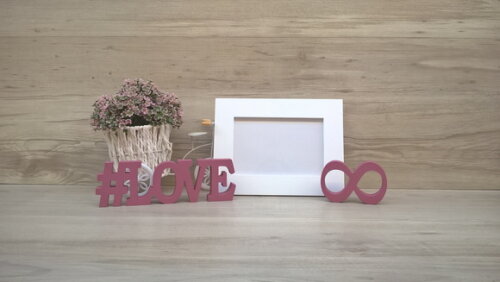 Duo Porta retrato + #LOVE infinito