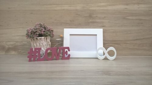 Duo Porta retrato + #LOVE infinito