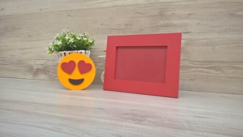 Duo Porta retrato + Emoji Apaixonado