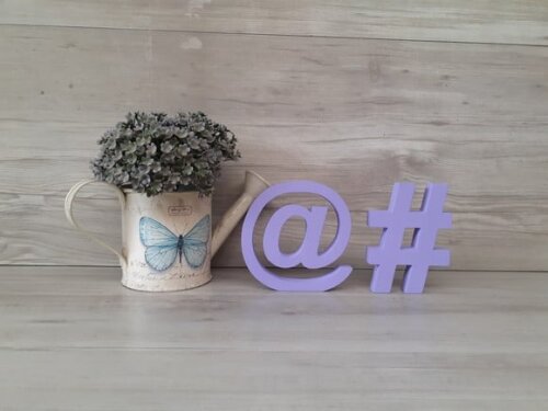Duo Simbolos Arroba @ E Hashtag # - 10 Cm