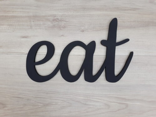eat - linha CK - palavra de parede em mdf