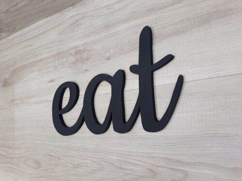 eat - linha CK - palavra de parede em mdf