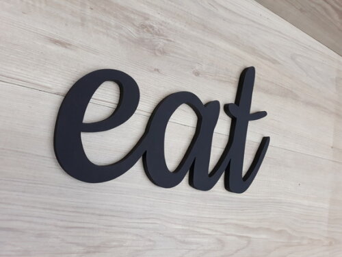 eat - linha CK - palavra de parede em mdf
