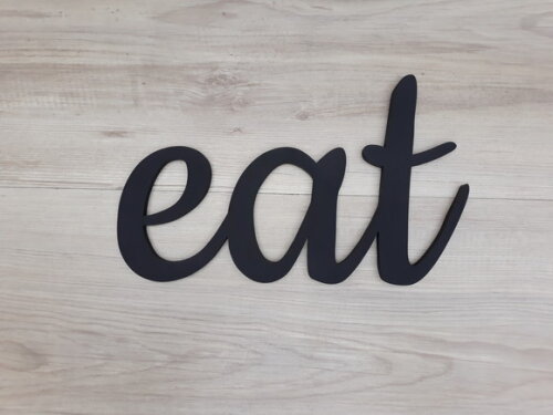 eat - linha CK - palavra de parede em mdf