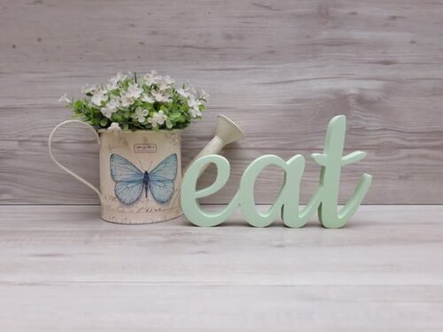 eat - palavra de mesa em mdf