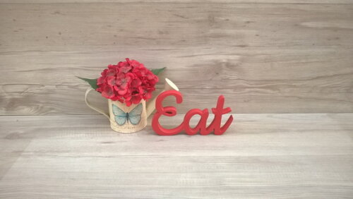 Eat - palavra de mesa em mdf