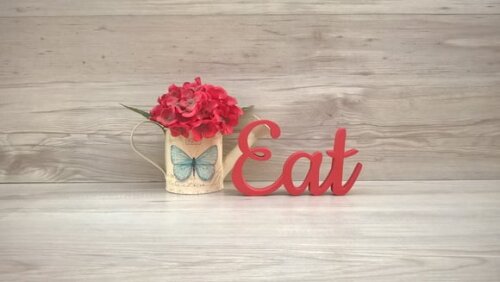 Eat - palavra de mesa em mdf