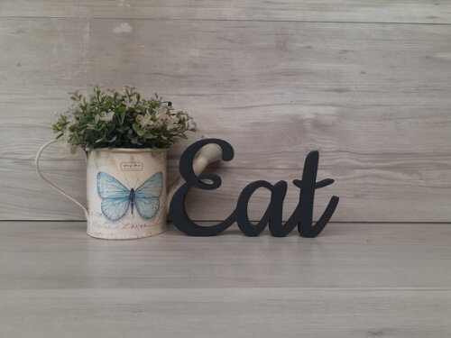 Eat - Palavra De Mesa Em Mdf