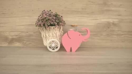 Elefante de mesa em MDF - Decoração Infantil - 10 cm