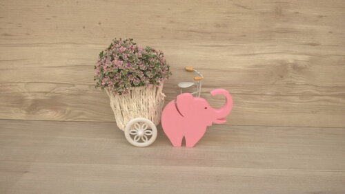 Elefante de mesa em MDF - Decoração Infantil - 10 cm