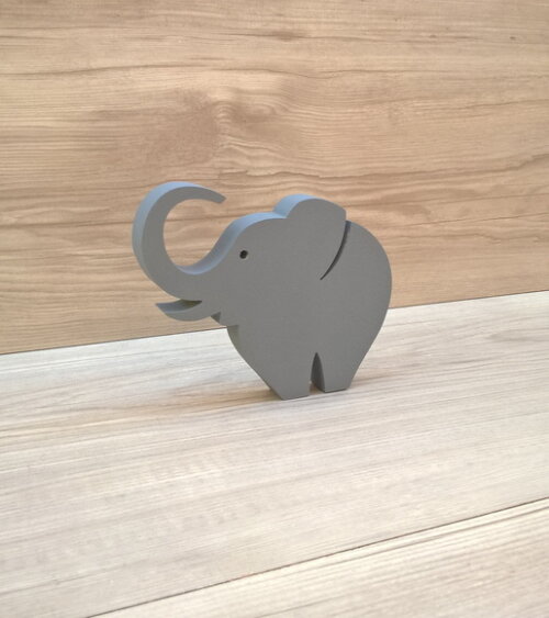 Elefante de mesa em MDF - Decoração Infantil - 10 cm