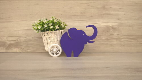 Elefante de mesa em MDF - Decoração Infantil - 13 cm