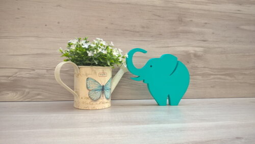 Elefante de mesa em MDF - Decoração Infantil - 13 cm