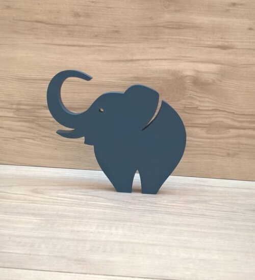 Elefante de mesa em MDF - Decoração Infantil - 13 cm