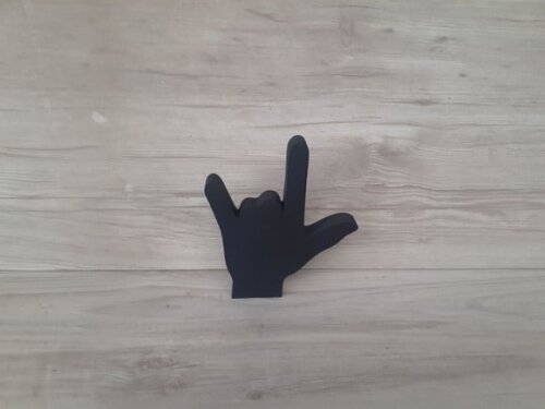 Eu Te Amo em Libras - Simbolo de Mesa em mdf