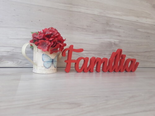 Família - Linha Ck - Palavra de Mesa em mdf