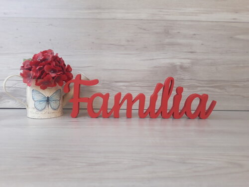 Família - Linha Ck - Palavra de Mesa em mdf