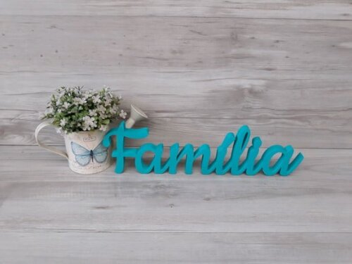 Família - Linha Ck - Palavra de Mesa em mdf