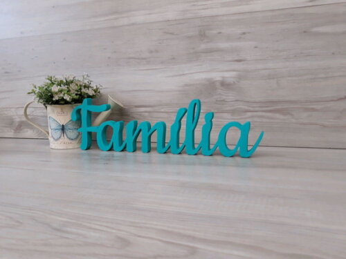 Família - Linha Ck - Palavra de Mesa em mdf