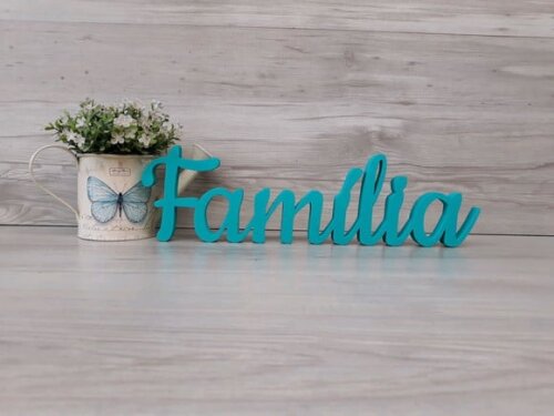 Família - Linha Ck - Palavra de Mesa em mdf