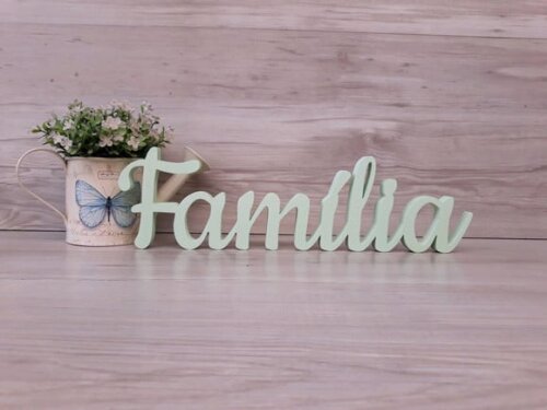 Família - Linha Ck - Palavra de Mesa em mdf