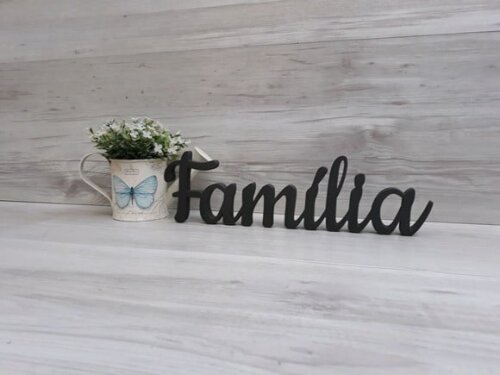 Família - Linha Ck - Palavra de Mesa em mdf