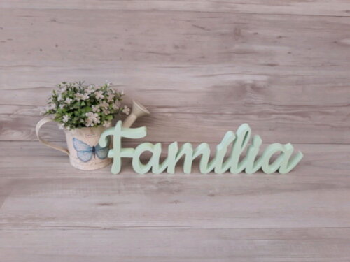 Família - Linha Ck - Palavra de Mesa em mdf