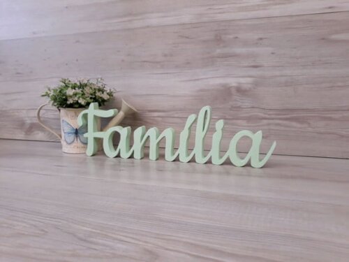 Família - Linha Ck - Palavra de Mesa em mdf