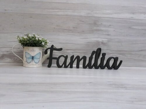 Família - Linha Ck - Palavra de Mesa em mdf